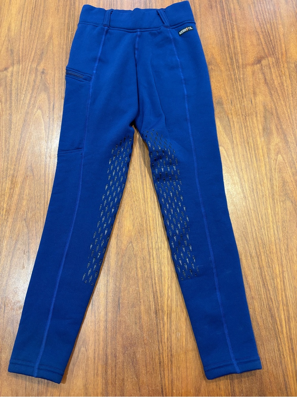 Kerrits Power Stretch Fleece Winter Riding Tights Breeches Blue - XS